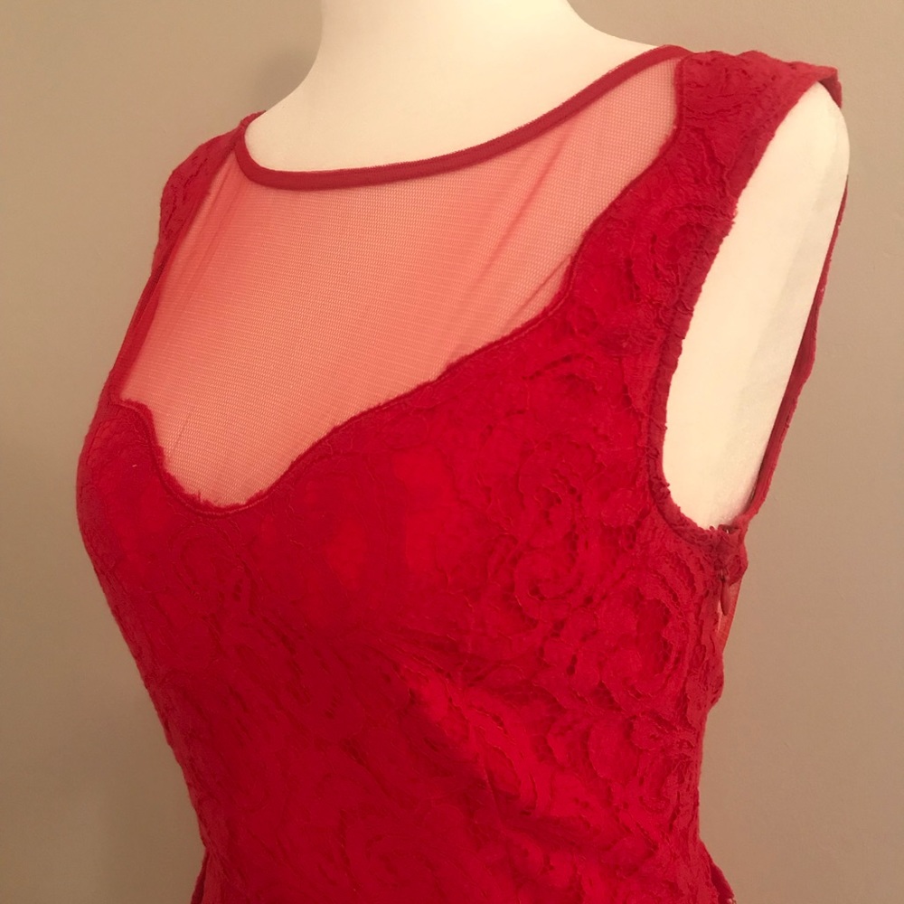 Urban Outfitters red lace dress